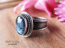 Load image into Gallery viewer, Rose Cut Teal Moss Kyanite Ring or Pendant (Choose Your Size)