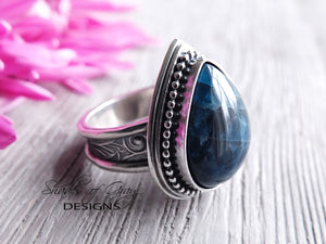 Blue Apatite Ring or Pendant (Choose Your Size)