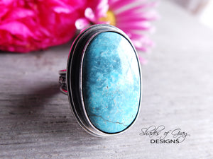 Large Blue Hubei Turquoise Ring or Pendant (Choose Your Size)