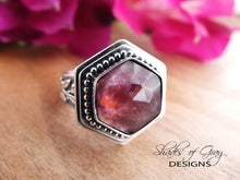 Load image into Gallery viewer, Rose Cut Hexagonal Super 7 Quartz Ring or Pendant (Choose Your Size)