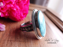 Load image into Gallery viewer, Large Blue Hubei Turquoise Ring or Pendant (Choose Your Size)