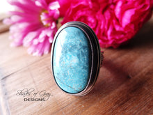 Load image into Gallery viewer, Large Blue Hubei Turquoise Ring or Pendant (Choose Your Size)