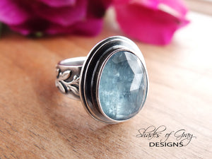 Rose Cut Light Blue Kyanite Ring or Pendant (Choose Your Size)