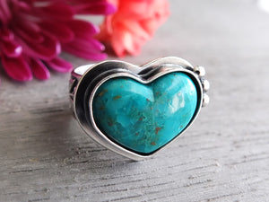 RESERVED: Peruvian Chrysocolla Heart Ring or Pendant (Choose Your Size)