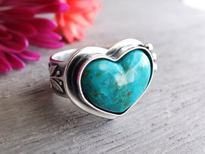 RESERVED: Peruvian Chrysocolla Heart Ring or Pendant (Choose Your Size)