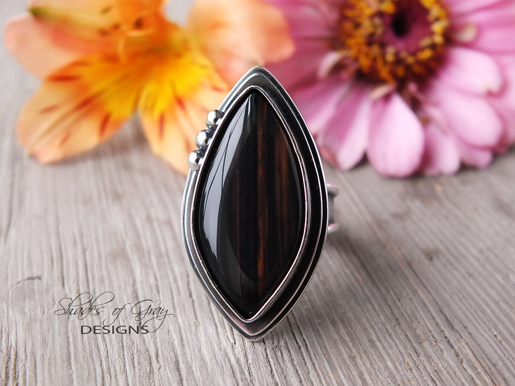 Rainbow Obsidian Assorted Shape Rings – The Empress & Wolf