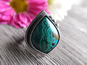 Malachite and Chrysocolla Ring or Pendant (Choose Your Size)