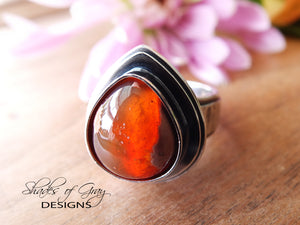 Mexican Fire Opal Ring or Pendant (Choose Your Size)