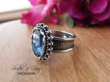 Load image into Gallery viewer, Rose Cut Teal Kyanite Ring or Pendant (Choose Your Size)