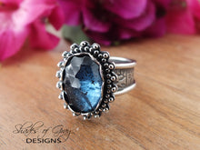 Load image into Gallery viewer, Rose Cut Teal Kyanite Ring or Pendant (Choose Your Size)