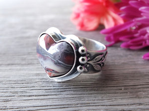 Exotica Jasper (Sci-Fi Jasper) Heart Ring or Pendant (Choose Your Size)