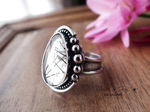 Tourmalinated Quartz Ring or Pendant (Choose Your Size)