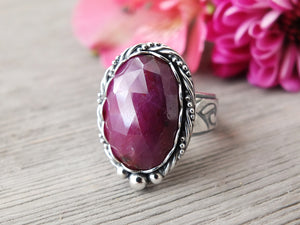 Rose Cut Sapphire Ring or Pendant (Choose Your Size)