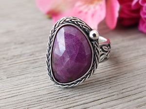 Rose Cut Purple Sapphire Ring or Pendant (Choose Your Size)