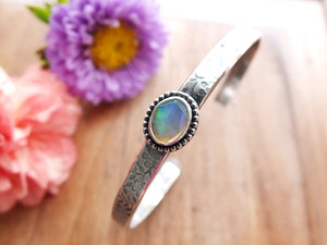 Ethiopian Opal Stacker Cuff Bracelet