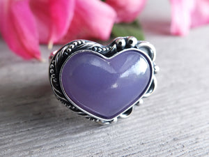 Lepidolite Heart Ring or Pendant (Choose Your Size)
