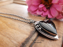 Load image into Gallery viewer, Mahogany Obsidian Heart Pendant