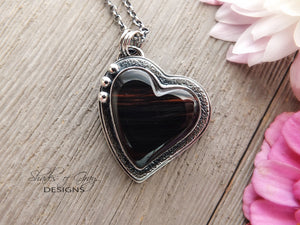 Mahogany Obsidian Heart Pendant