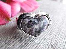Load image into Gallery viewer, Exotica Jasper (Sci-Fi Jasper) Heart Ring or Pendant (Choose Your Size)