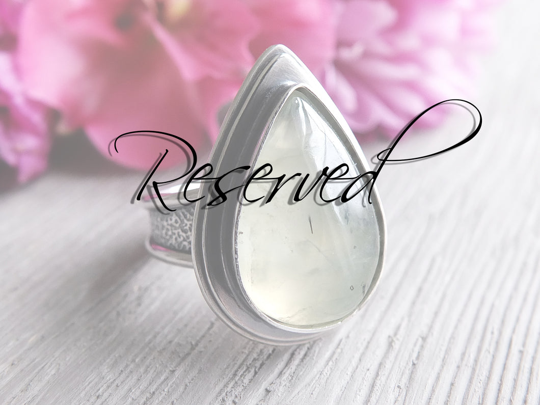 RESERVED: Prehnite Ring or Pendant (Choose Your Size)