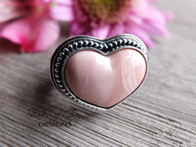 Load image into Gallery viewer, Australian Pink Opal Heart Ring or Pendant (Choose Your Size)