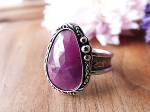 Purple Rose Cut Star Sapphire Ring or Pendant (Choose Your Size)