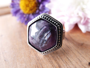 Geometric Star Sapphire Ring or Pendant (Choose Your Size)