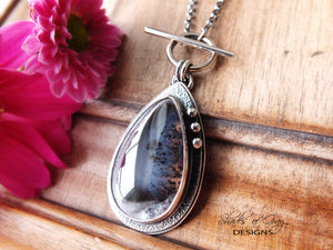 Dendritic Agate Necklace with Toggle Clasp
