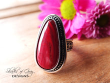 Load image into Gallery viewer, RESERVED: Wine Red Rosarita Ring or Pendant (Choose Your Size)