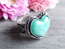 Load image into Gallery viewer, Tanzanian Chrysoprase Heart Ring or Pendant (Choose Your Size)