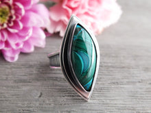 Load image into Gallery viewer, Malachite and Chrysocolla Ring or Pendant (Choose Your Size)