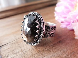 Rose Cut Zawadi Golden Sheen Sapphire Ring or Pendant (Choose Your Size)