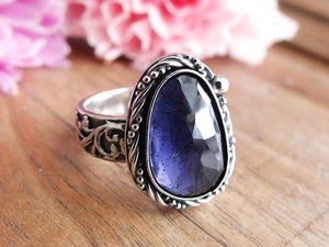 Rose Cut Iolite Ring or Pendant (Choose Your Size)