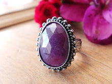 Load image into Gallery viewer, Purple Rose Cut Sapphire Ring or Pendant (Choose Your Size)