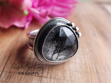 Load image into Gallery viewer, Rose Cut Tourmalated Quartz Ring or Pendant (Choose Your Size)