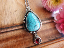 Load image into Gallery viewer, Turquoise and Garnet Pendant