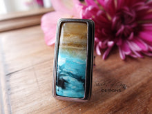 Load image into Gallery viewer, Indonesian Blue Opalized Wood Ring or Pendant (Choose Your Size)