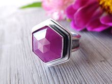 Load image into Gallery viewer, Geometric Pink Sapphire Ring or Pendant (Choose Your Size)