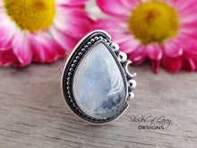 Load image into Gallery viewer, Rainbow Moonstone Ring or Pendant (Choose Your Size)