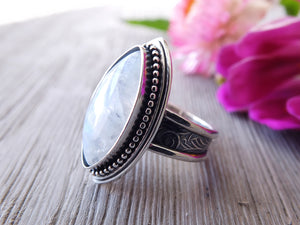 RESERVED: Rainbow Moonstone Ring or Pendant (Choose Your Size)