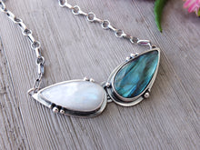 Load image into Gallery viewer, Blue Labradorite and Rainbow Moonstone Necklace