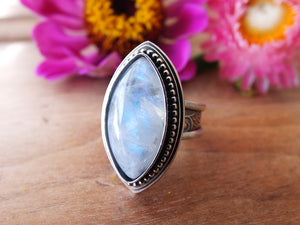 RESERVED: Rainbow Moonstone Ring or Pendant (Choose Your Size)