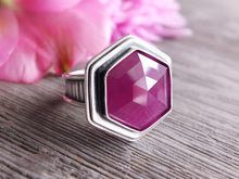 Load image into Gallery viewer, Geometric Pink Sapphire Ring or Pendant (Choose Your Size)