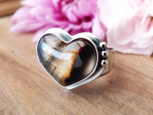Load image into Gallery viewer, Montana Agate Heart Ring or Pendant (Choose Your Size)