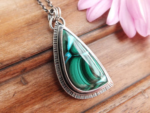 Malachite and Chrysocolla Pendant