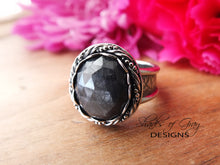 Load image into Gallery viewer, RESERVED: Gray Rose Cut Sapphire Ring or Pendant (Choose Your Size)