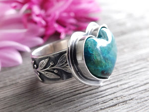 Peruvian Chrysocolla Heart Ring or Pendant (Choose Your Size)