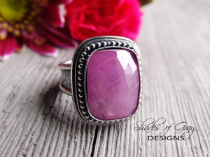 Rose Cut Pink Sapphire Ring (Choose Your Size)