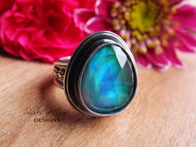 Load image into Gallery viewer, Rose Cut Quartz and Aurora Opal Doublet Ring (Choose Your Size)