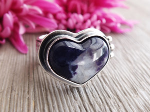 Morado Opal Heart Ring or Pendant (Choose Your Size)